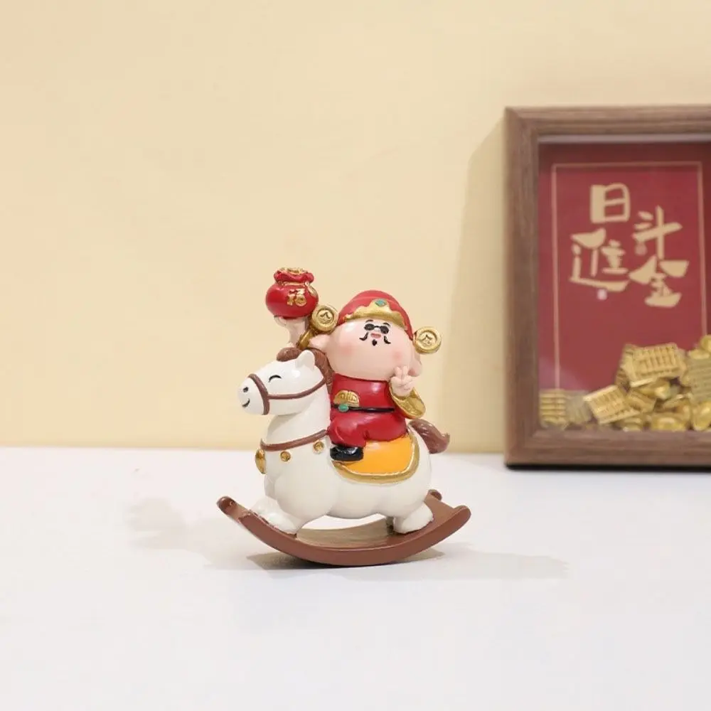 الراتنج 2026 الحصان سنة التماثيل سنة الحصان التميمة هزاز الحصان زخرفة نعمة النمط الصيني تمثال حصان #4