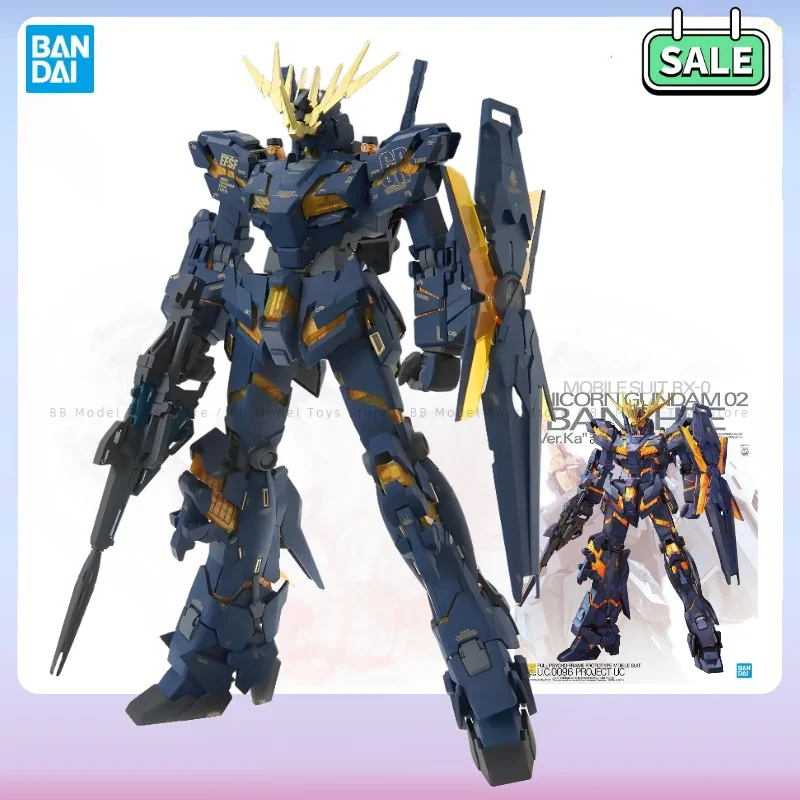 MG 1/100 GUNDAM RX-0 UNICORN 2 BANSHEE VER.KA Mobile Suit Aninm full Action Assembly Figure Bandai Original BOX Model Toy Gifts