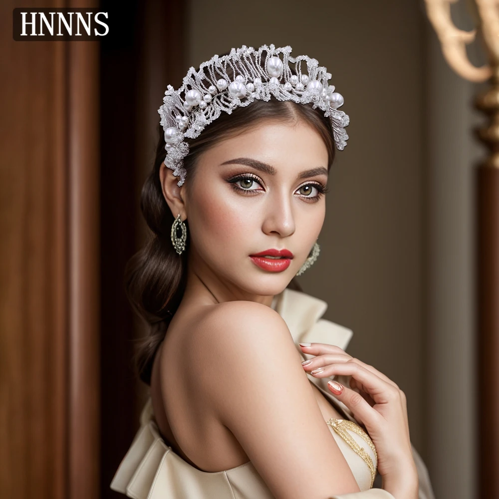 

Изысканная свадебная повязка на голову TOPQUEEN, тканая вручную из бисера, во французском стиле, женский головной убор для банкетов и танцев, YXA107