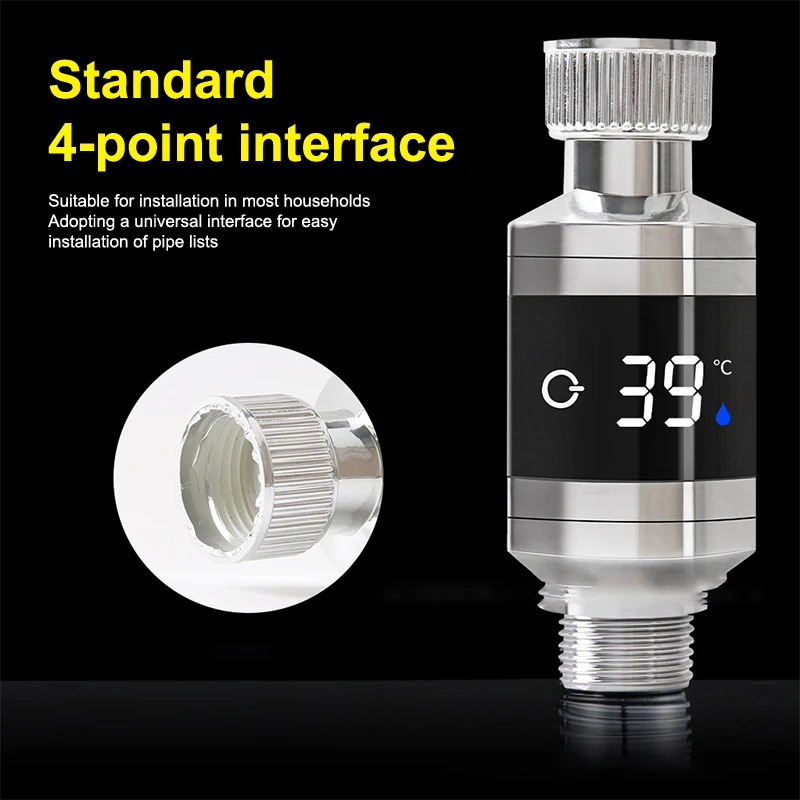 Termometro Digitale SXH per Acqua, Display LED, Alta Precisione 5-85°C, per Doccia e Bagno, in ABS