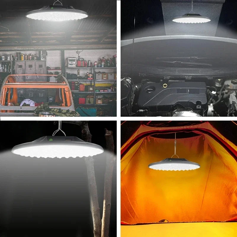 Lámpara de pie Led puesto de mercado nocturno lámpara de emergencia ultrafina carga Solar al aire libre Camping lámpara de Camping portátil