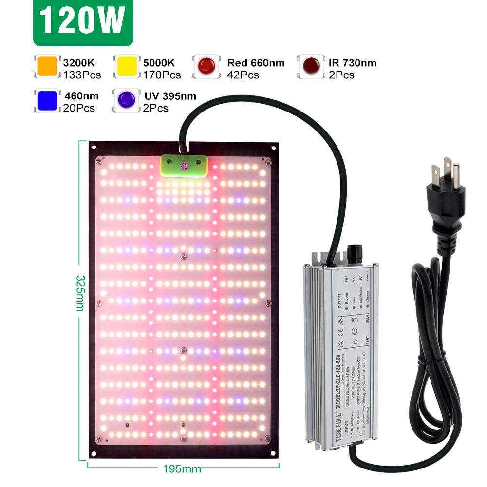 Luces LED de cultivo Samsung LM301H de 120W y 240W, Diodos y controlador MeanWell, espectro completo, IR, placas fitoamplificador UV para plantas hidropónicas