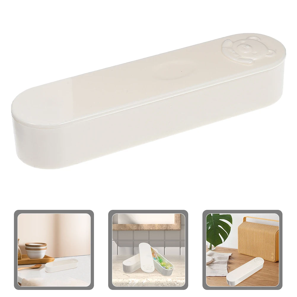 Compact Cotton Swab Box Cute Cartoon Design Portable PP Material Holder for Travel Easy Carry Swab Storage Solution