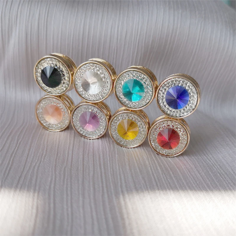 Anti-Slip Broche com Strass Ímã Forte para Hijab Muçulmano, Broche de Segurança, Lenço Fixo Pin, Clipe Xaile, Clipe Cachecol, Nova Jóias, RetroGem