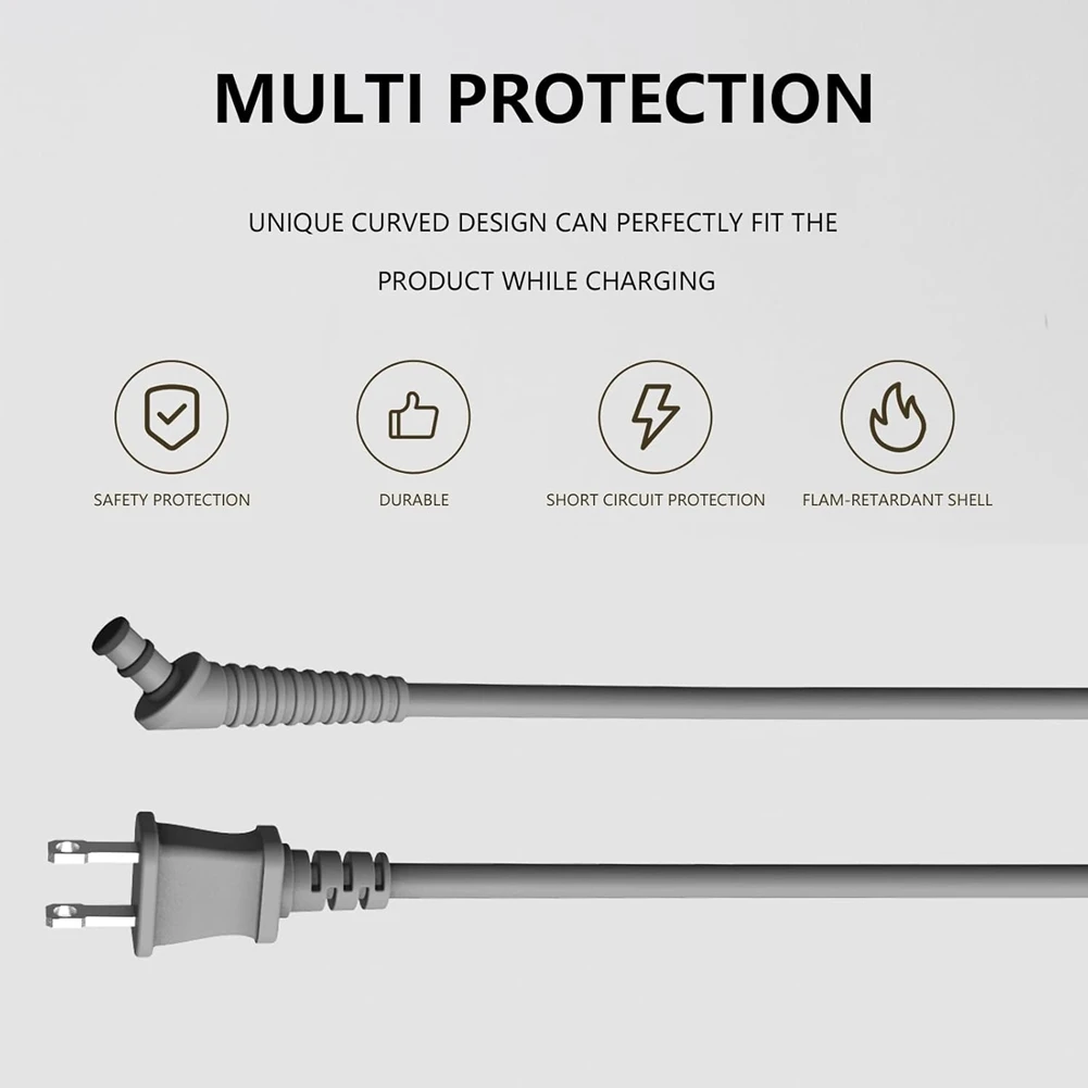 

Replacement Curling Iron Cable for HS01/HS05 Hair Styler Hair Cord AC Charger Cable EU Plug