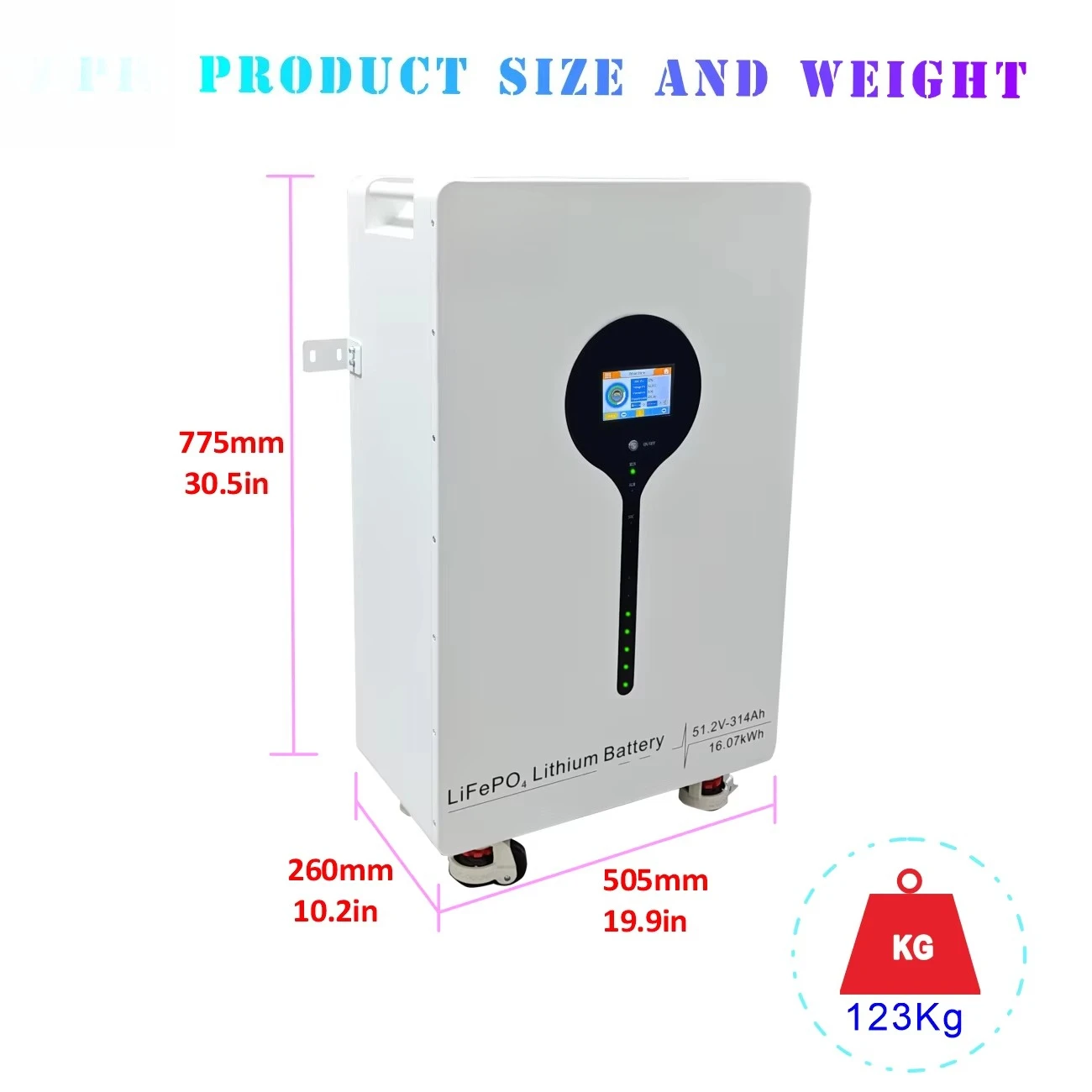 RWT Lithium Liion Battery Pack 51.2v 314ah Lifepo4 16kwh Lithium Liion Rechargeable Battery