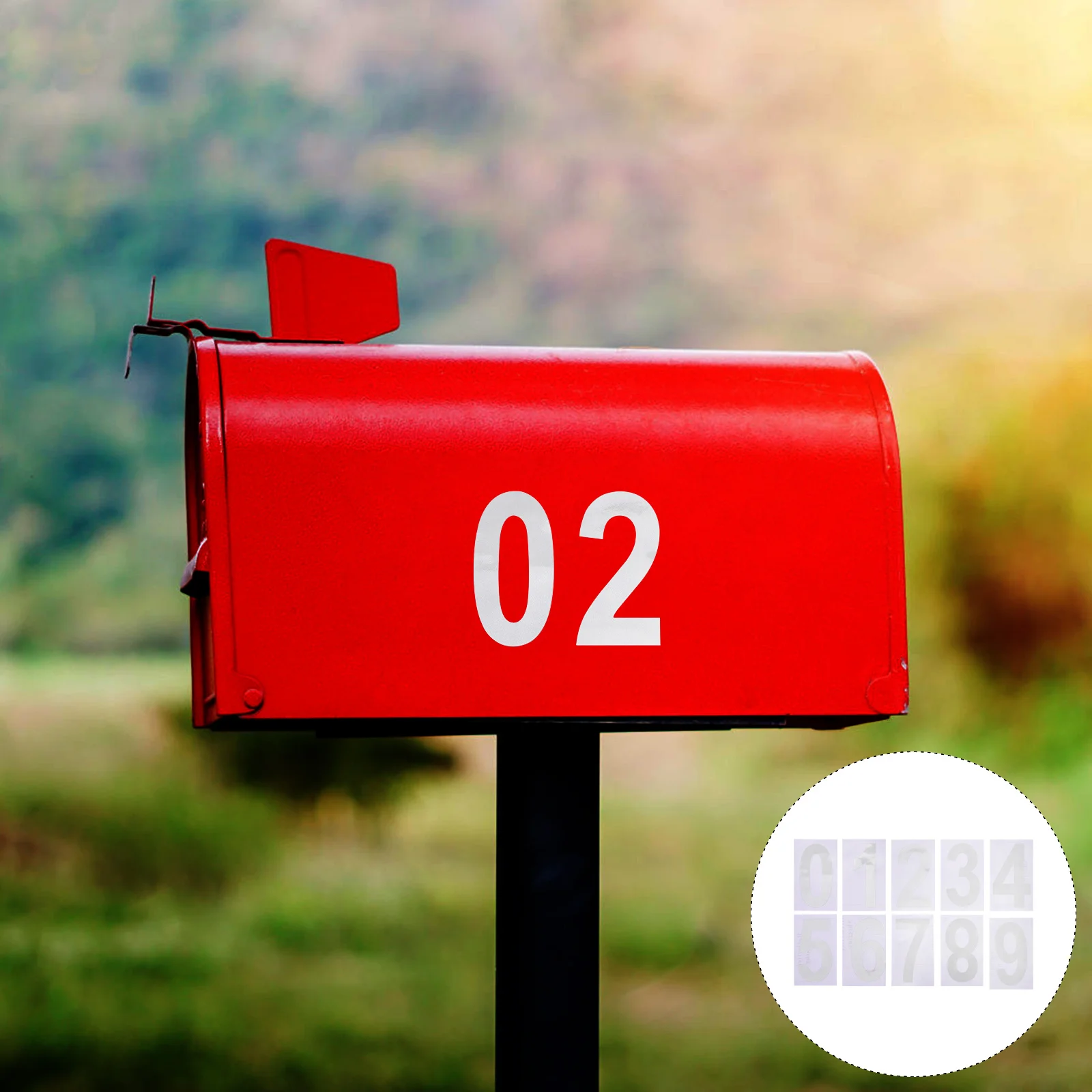 

4Sets Reflective Mailbox Number Decals for Outside Signs Durable Easy to Find Long Lasting Mailbox Numbers Number Stickers