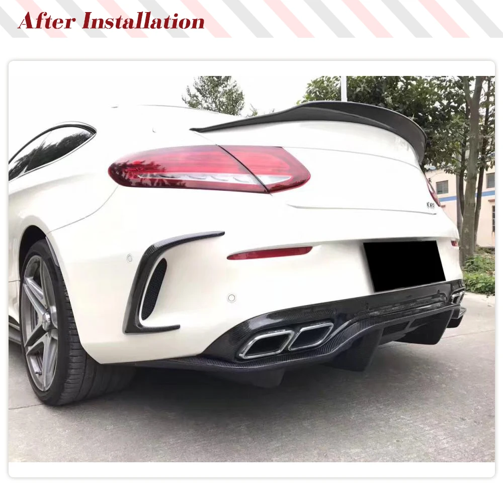 Carbon Fiber/FRP Rear Canards Vents Trim for Mercedes Benz C-Class
