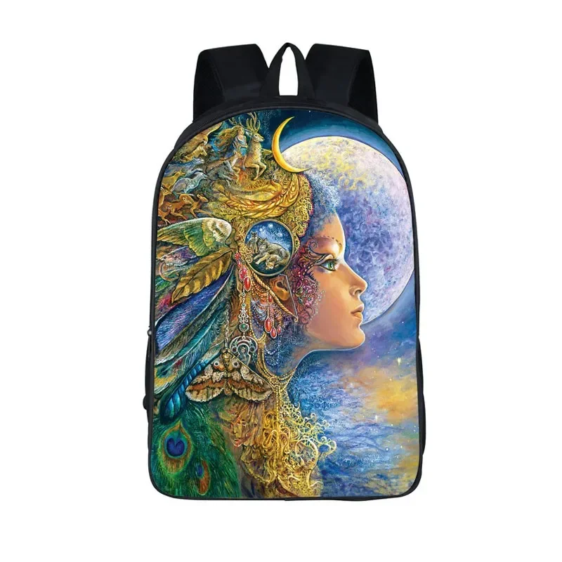 Mochila fantasia lua impressa para meninos e meninas, bolsa de livro estudantil, mochila estilo desenho animado, mochila de viagem para adolescentes, mulheres, homem