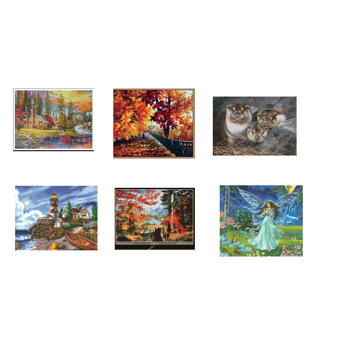 

Cross Stitch Kit Autumn with Maple Leaves Red 55-48 Cross stich Kits Homfun Craft Cross Stich Painting Decorations For Home