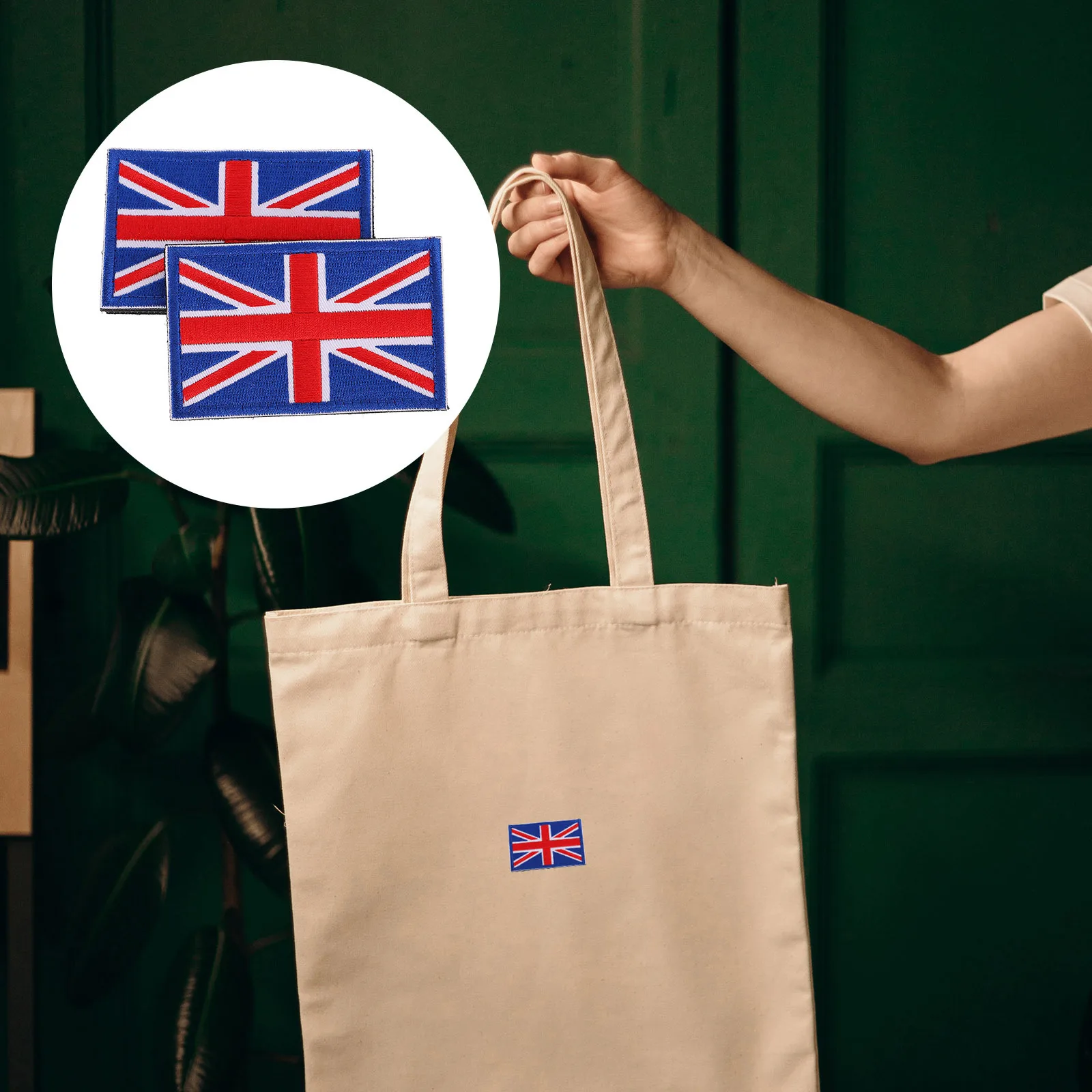 

2 Pcs Clothes Flag Applique Patches for Clothing Embroidered National Appliques