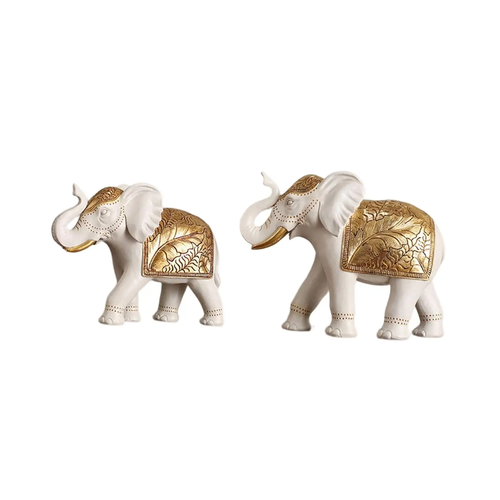 Resin Elephant Statue, Figurine Craft Collectable Artwork, Creative Animal