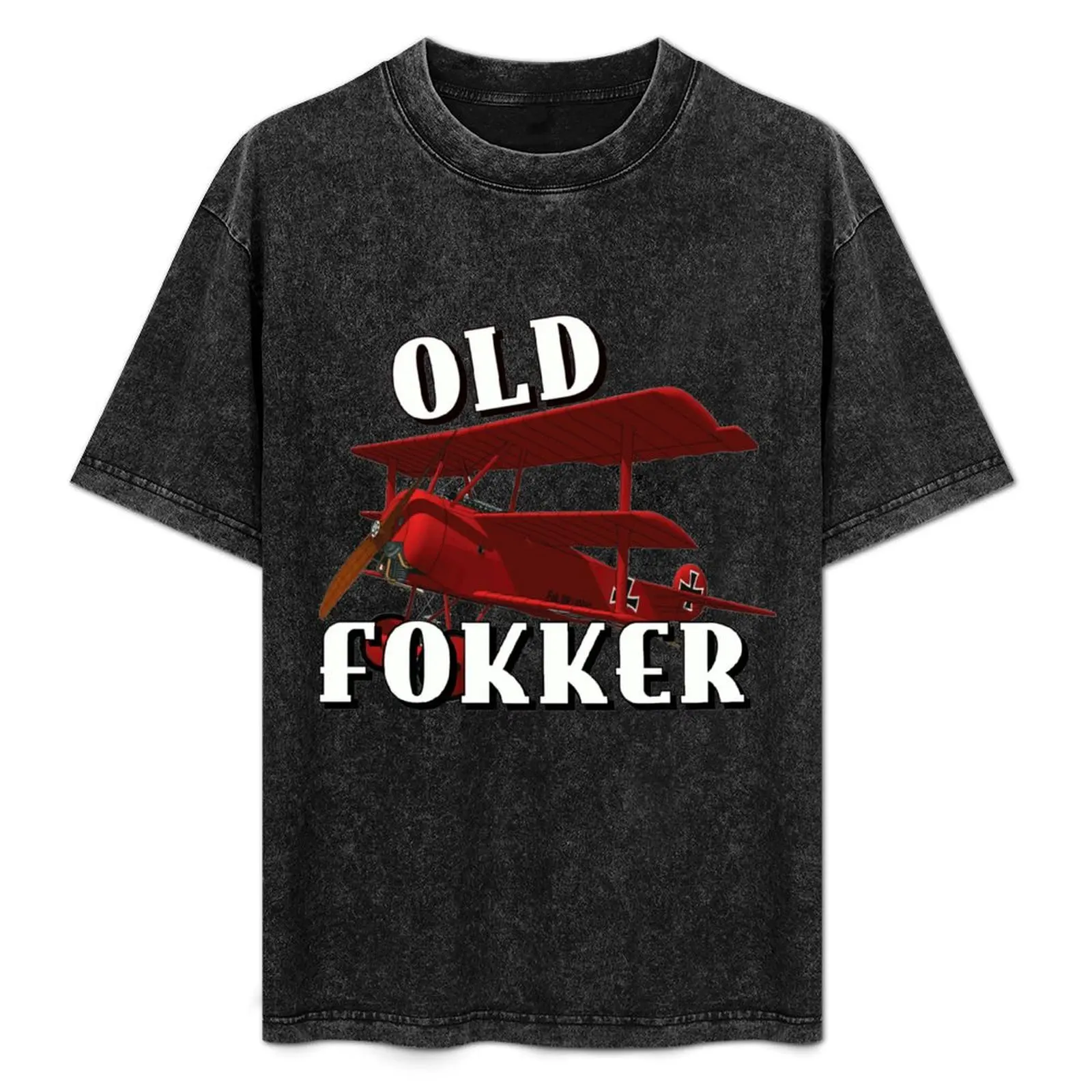 

Funny Old Fokker T-Shirt Large Size Casual Tee Shirt