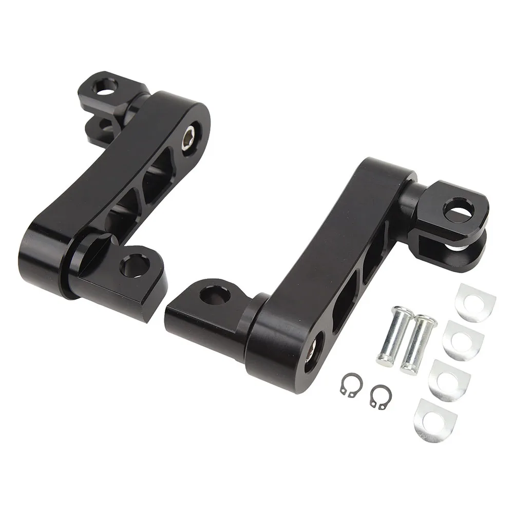 Support d'expérience de conduite confortable, Extension de repose-pied noir, genoux, soulagement de la pression, accessoires de moto