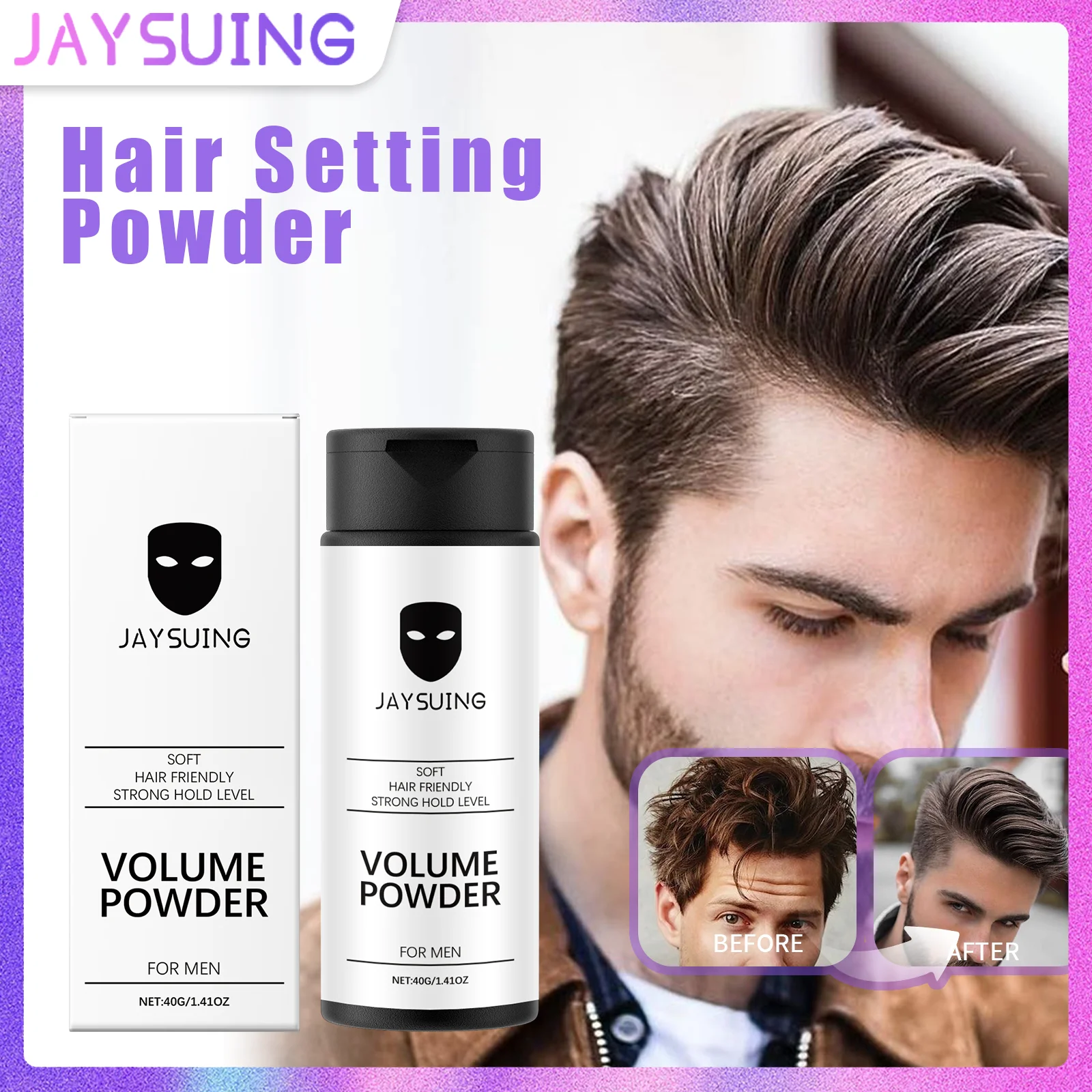 Hair Styling Texture Powder Long-Lasting Oil Control  Fluffy Hair Powder Increase Hair Volume Enhancing Styling Men's