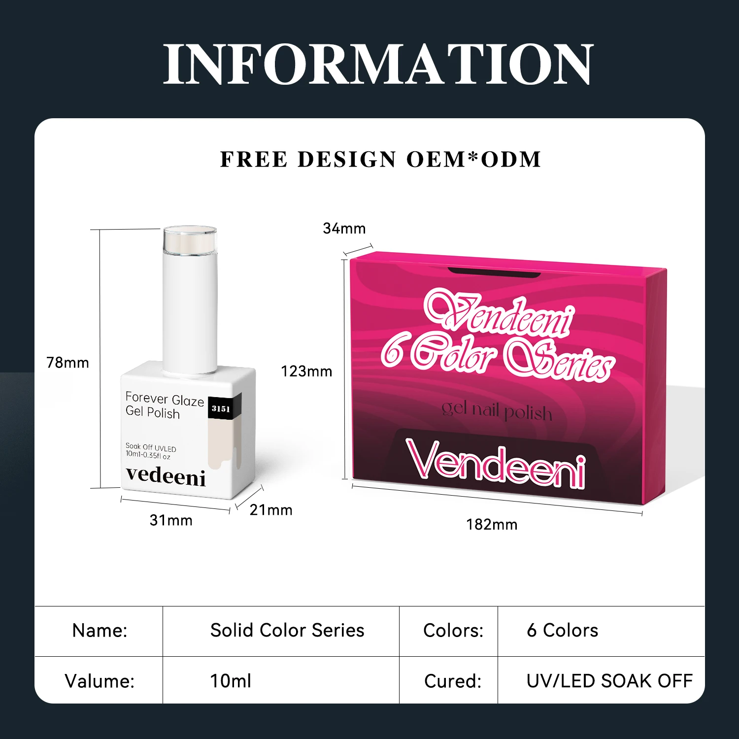 Vendeeni لوازم الأظافر الاتجاه الساخن 6 ألوان الخريف الشتاء هلام البولندية جمع تصميم مجاني TPO HEMA الحرة OEM طلاء الأظافر هلام خاص #3