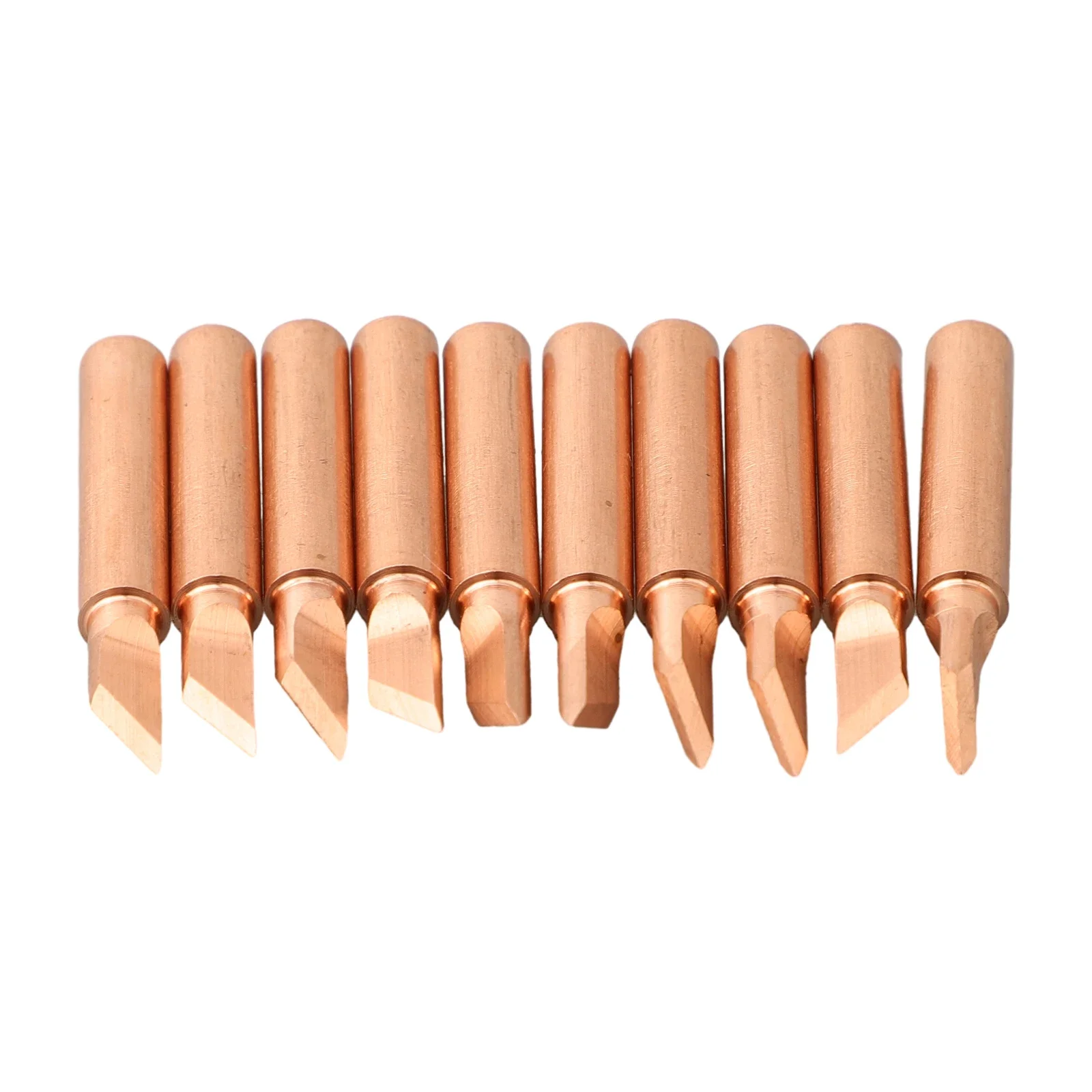 10Pc Pure Copper Soldering Iron Tip 900M-T-K Welding Electric Iron For 936/937/938/969/8586/852D Weld Station Soldering Iron Tip