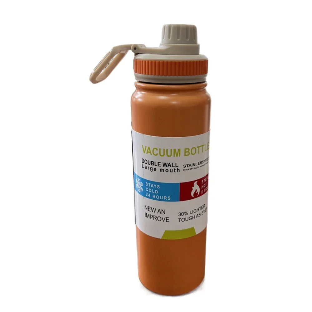 

600/800ml Insulated Cup Leakproof Stainless Steel Thermal Water Bottle Anti-slip Bottom Simple Vacuum Flask Office/School
