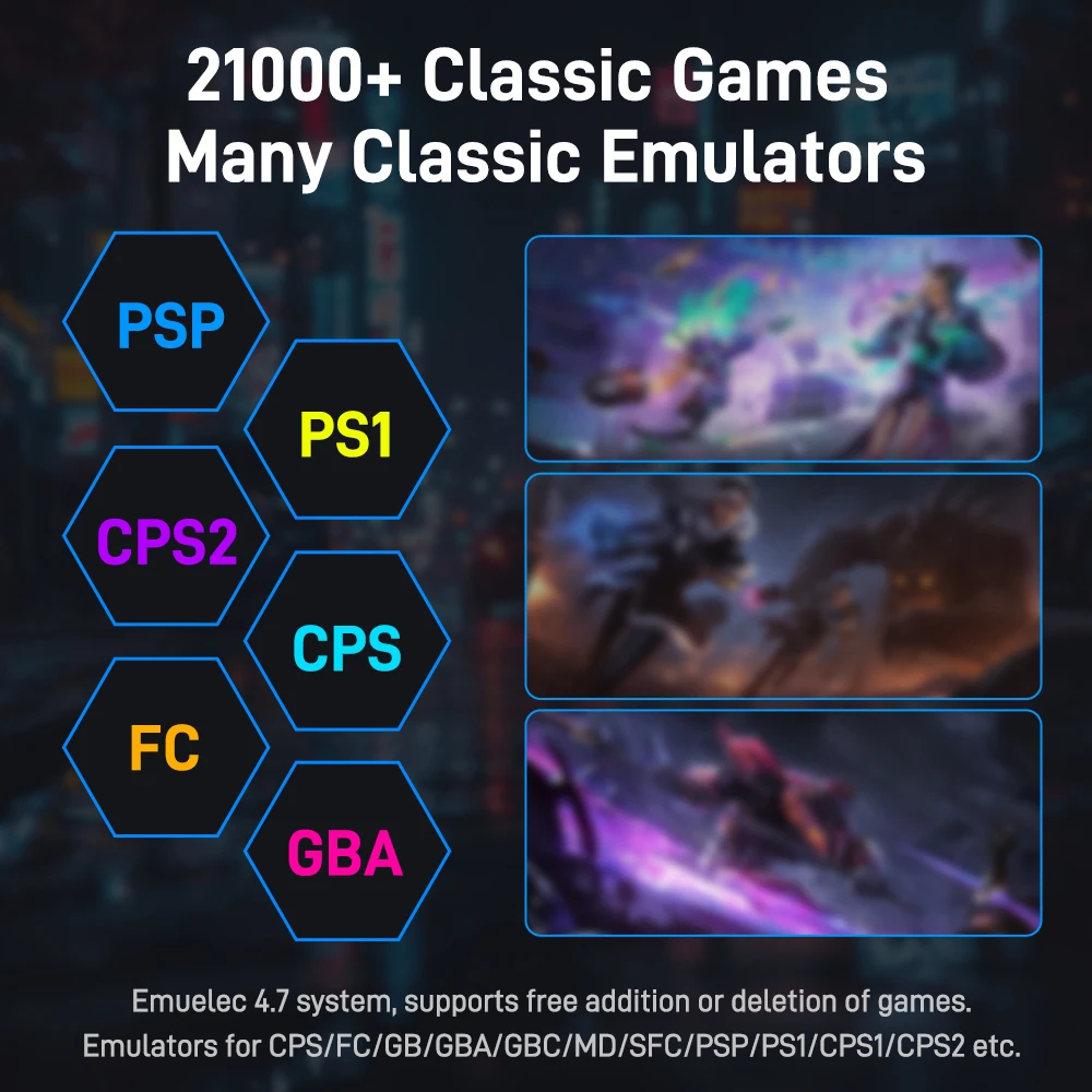 G28 Retro Game Console With 21000+Retro Games RK3128&DDR3 4GB Multiplayer Retro Game Handheld For FC/GBA/PS1/PSP 4.3''IPS Screen