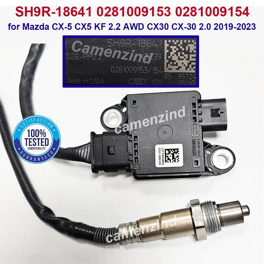

SH9R-18641 0281009153 SH9R18641 PM Particulate Matter Sensor Fit for Mazda CX-5 CX5 KF 2.2 Diesel AWD CX30 CX-30 2.0 2019-2023