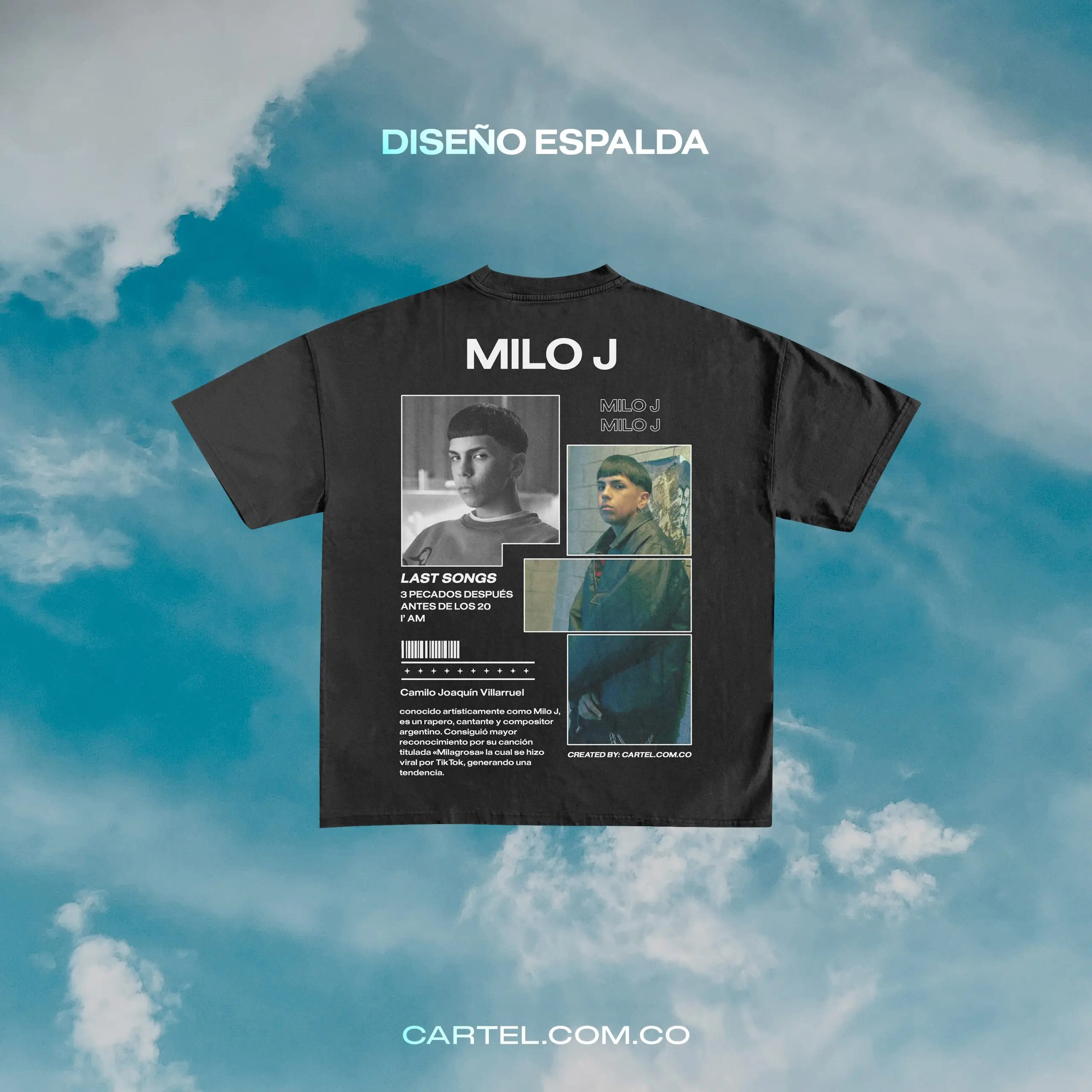 MILO J Printed T-shirt Men Women Oversized Short Sleeve Rapper Singer Ablum Graphic Heavy Cotton High Quality Female Clothing