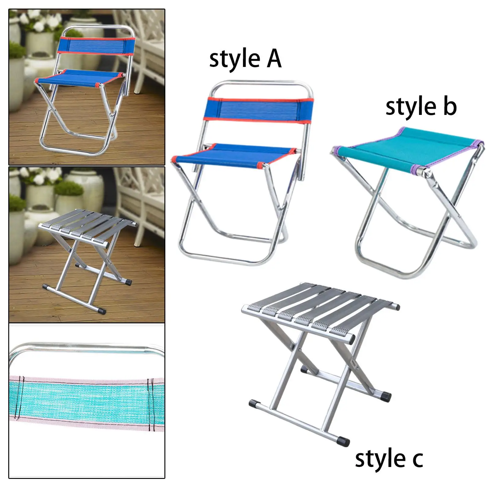 Folding Camping Stool Lightweight Beach Stool for Hiking Garden Backpacking