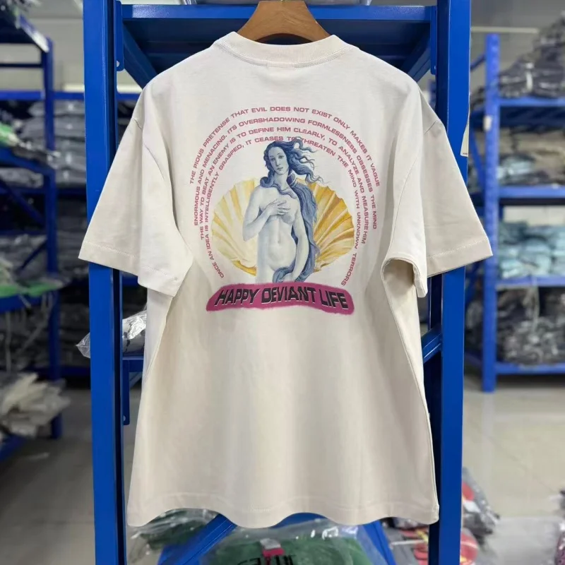 Summer Fashion SAINT SS26 White Classic Versatile Letter Print Trendy Crew Neck Short-Sleeve