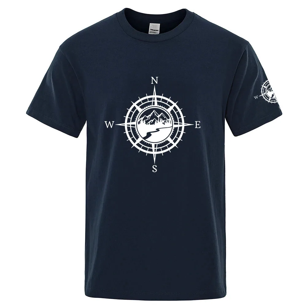 New Style Summer Responsible for the cooling system of the sports jacket 2025 Compass pattern Logo Print Men's T-shirt