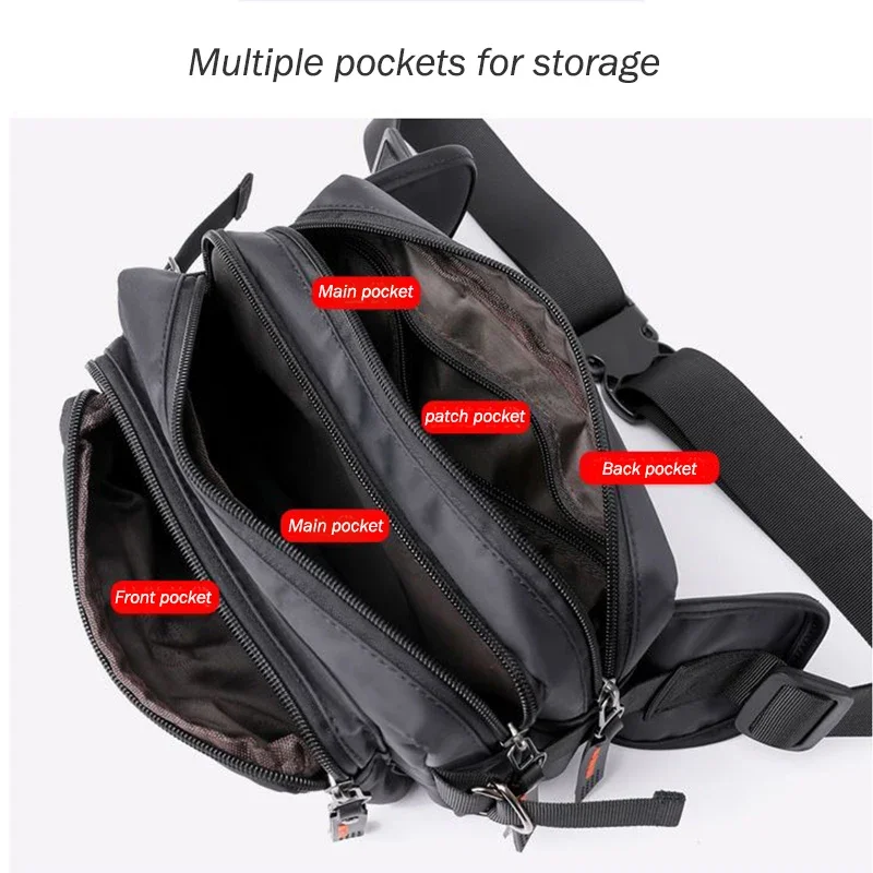 Waist Bags for Men Fanny Pack Multi Functional Pockets Outdoors Casual Chest Pack