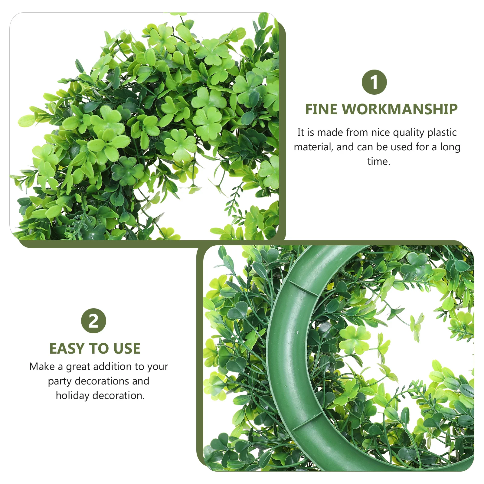 

1Pcs Hanging Garland Decor St Patrick's Day Supply Festive Door Hanging Wreath for Holiday Celebration Decoration Use