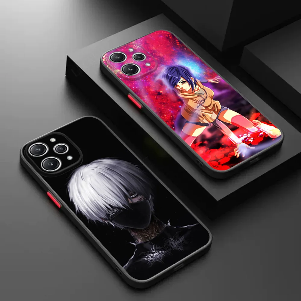 Phone Case for Redmi Note 9 9s 10 10s 9t 8 8t a1 a2 10a 10c 9a 9c Tokyo Ghoul Touka Kirishima Xiaomi 10t Translucent Funda Shell