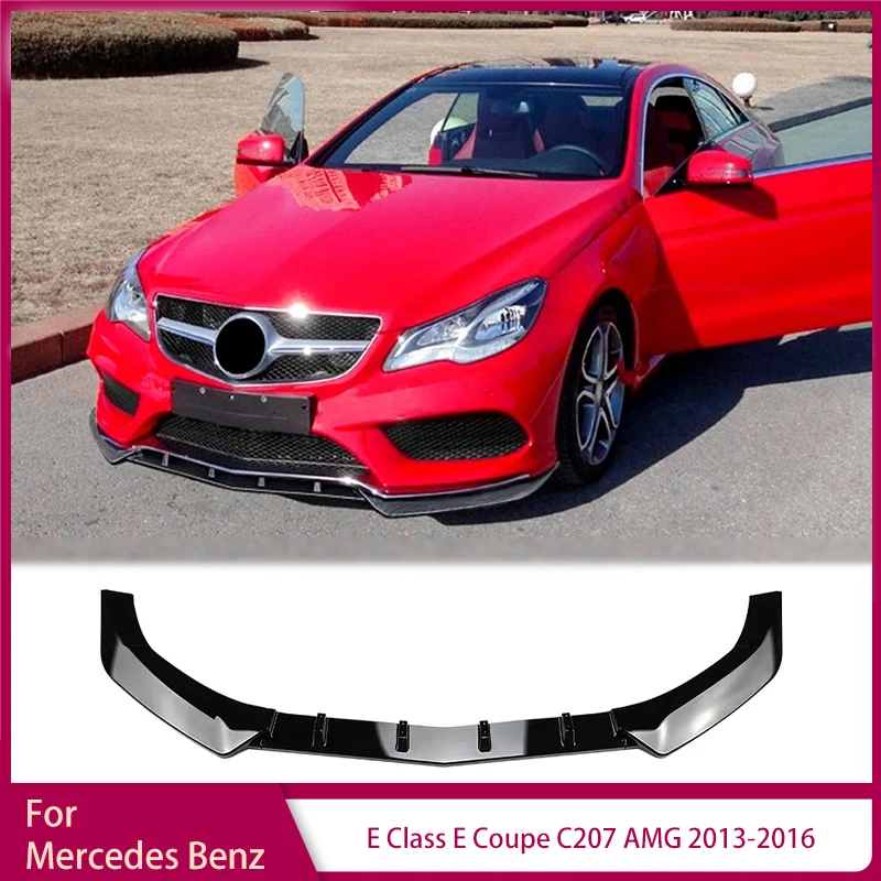 Front Bumper Spoiler Lip Lower Body Kit Diffuser Splitter for Mercedes Benz E Class E Coupe C207 AMG 2013-2016 Bumper Protection