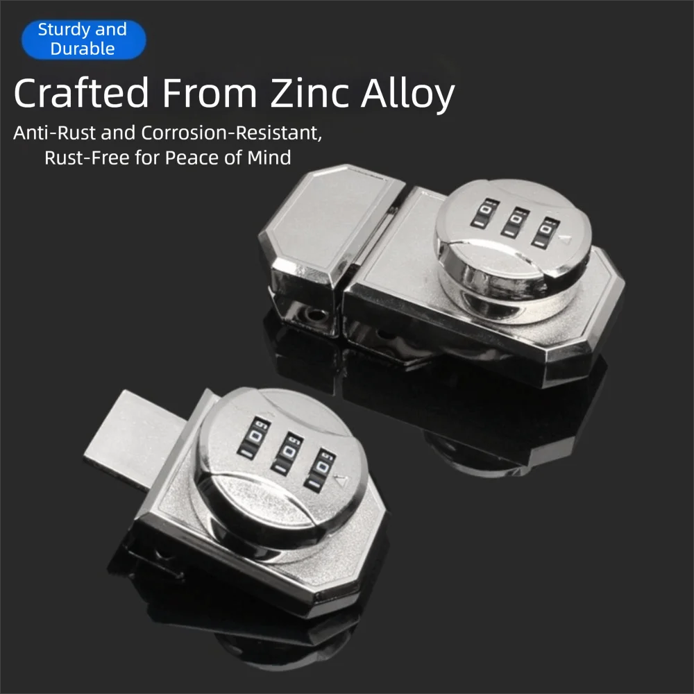 سبائك الزنك مزيج قفل بكلمة مرور PunchFree تصاعد فتح مزدوج قفل الباب الزجاجي قفل مسنن فتح واحد #3