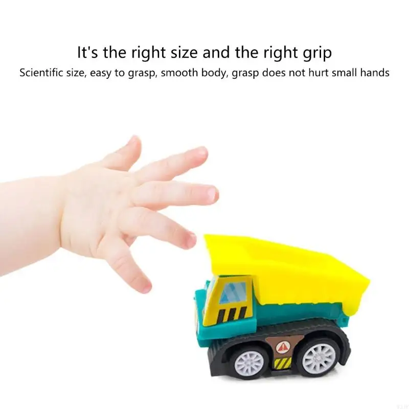 W3JF 6pieces ziehen Fahrzeugschub und Go -Autospielzeug Spaß und Bildungsspielzeug für Kinder zurück