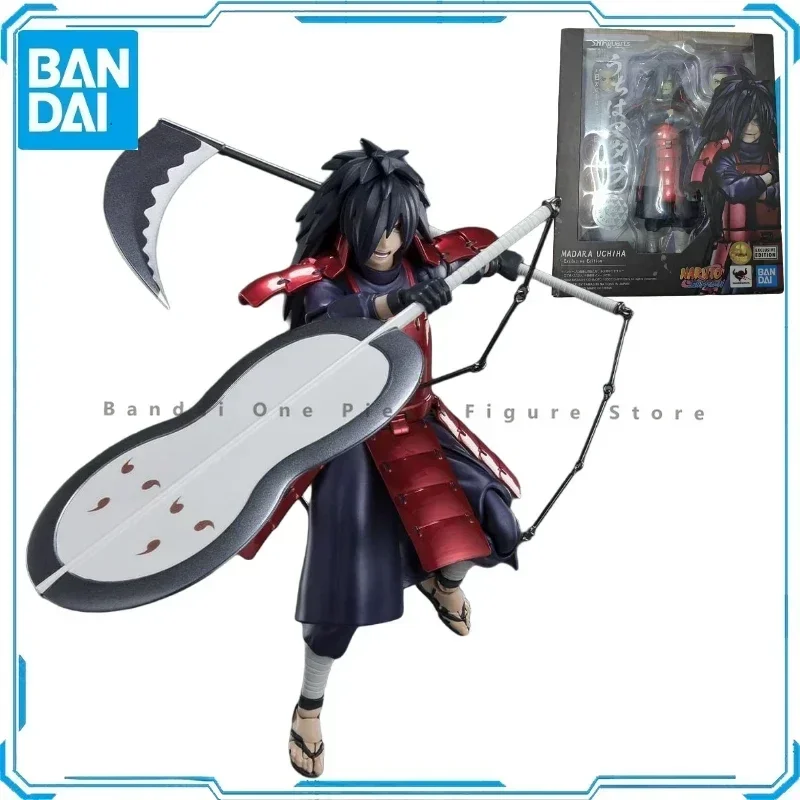 In Stock Original SHF Bandai Naruto Uchiha Madara Action Figures Animation Toy Gift Collector Anime Model Hobby Genuine