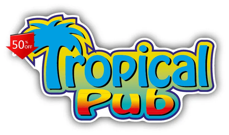 

Tropical Pub Exotic Drink Vintage Camper Van Laptop Window Truck Sticker Funny Retro Cute