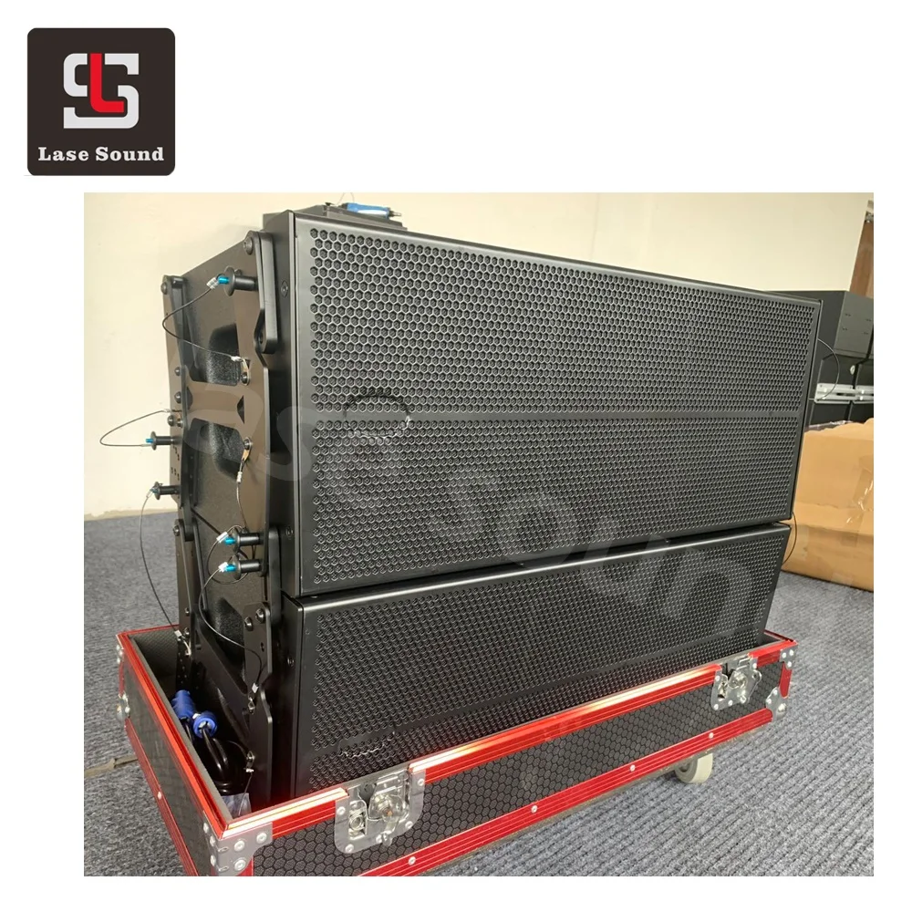 Professional High Quality Audio Powered Outdoor Line Array Active DJ Speaker 1200W Wooden Sound System for Concerts