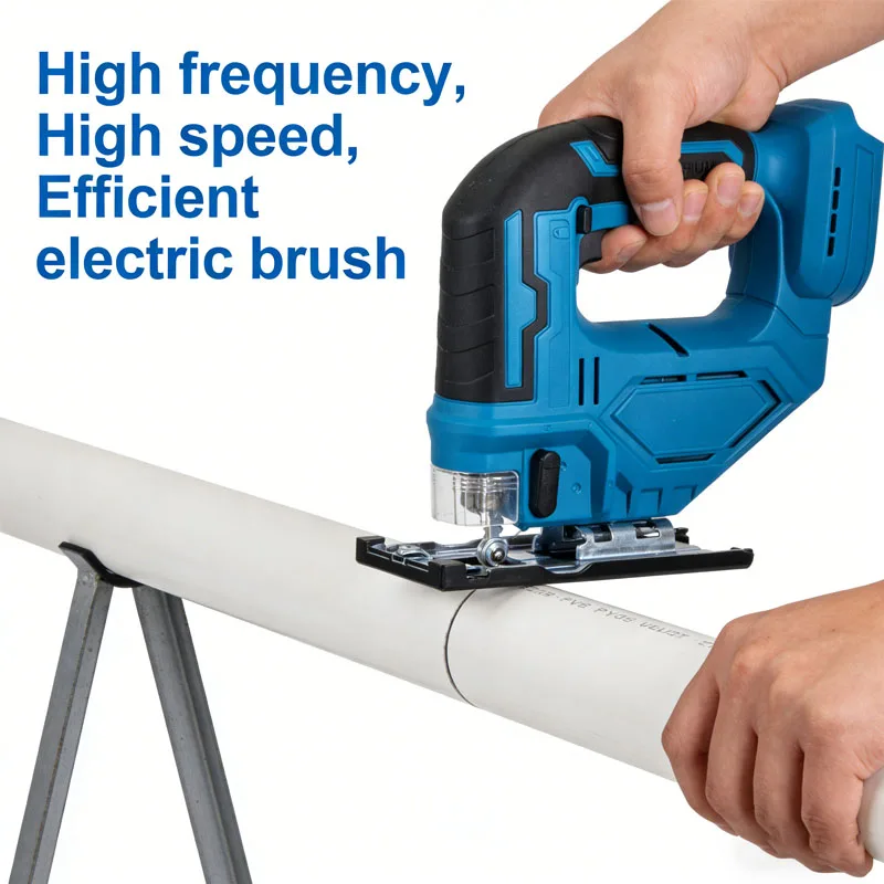 3000RPM Electric Curved Saw Cordless Jig Saw Portable Multifunction Carpenter Power Tool for 18V Battery(without battery)