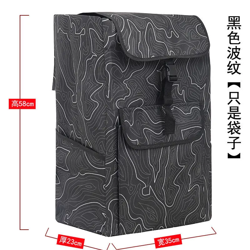 Waterproof Shopping Cart Bag for Folding Trolley Market Big Capacity Storage Bag Luggage Carry Foldable Clothes Bag with Pocket