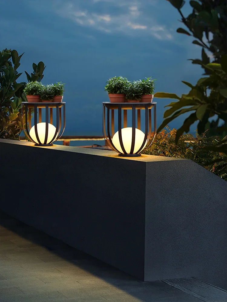 ضوء عمود حامل الزهور مقاوم للماء، ضوء عمود الباب، رأس الحائط الحديث