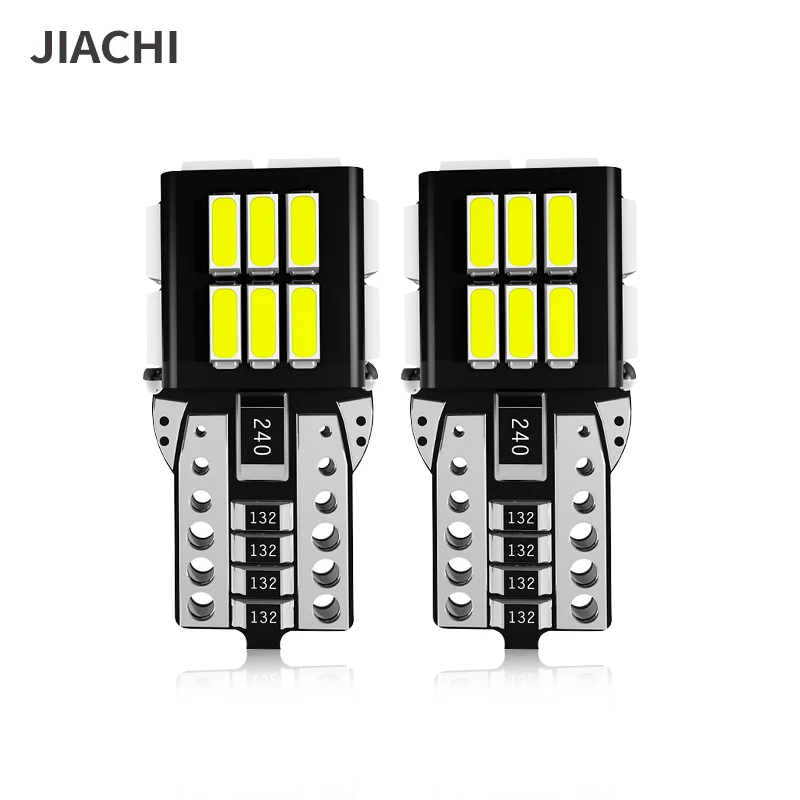 

Jiachi 2PCS W5W T10 Led Bulb CANBUS Trunk Lamp 4014Chip 24SMD 194 501 Car Dome Interior License Plate Lights White 12V 6000K
