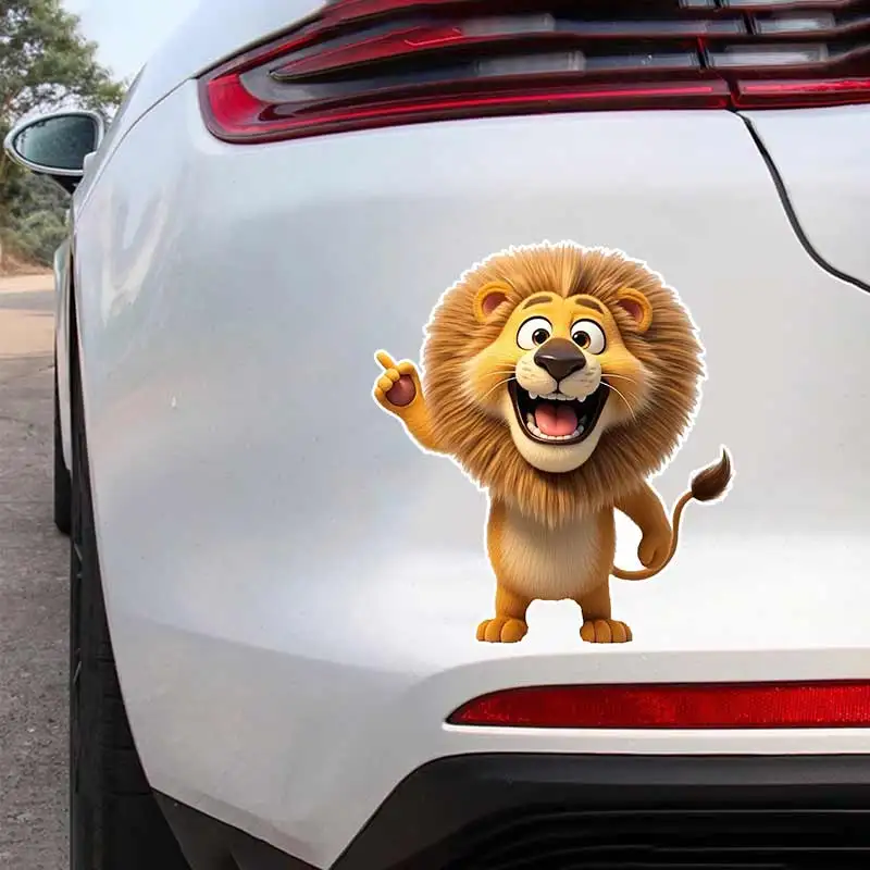 Funny Little Lion Car Sticker Vinyl Decal Waterproof Rear Window Motorcycle Camper Bumper Truck Laptop Decoration SH855