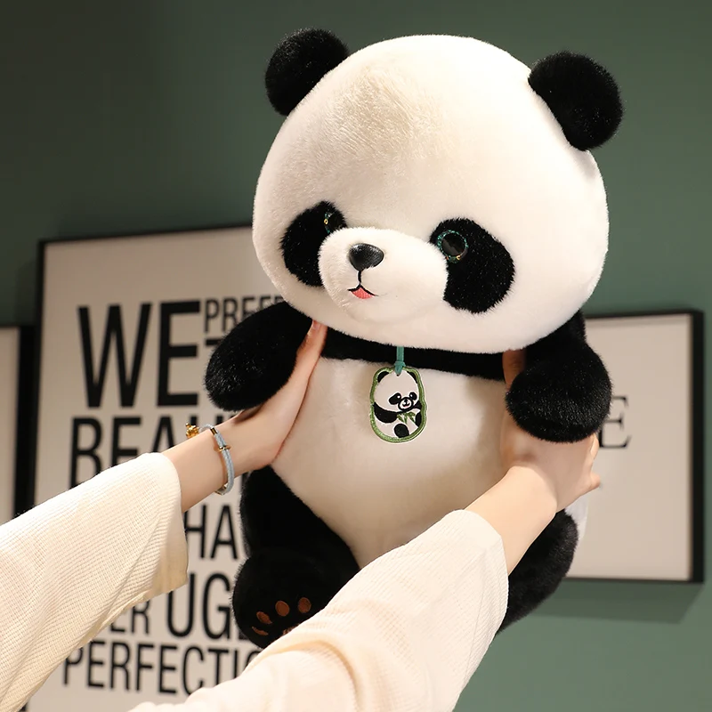 Kawaii 24-50cm Round Fat Panda Plush Toy Stuffed Animals Giant Pandas Plushies Doll Anime Soft KidsToys for Girls Decor Gifts