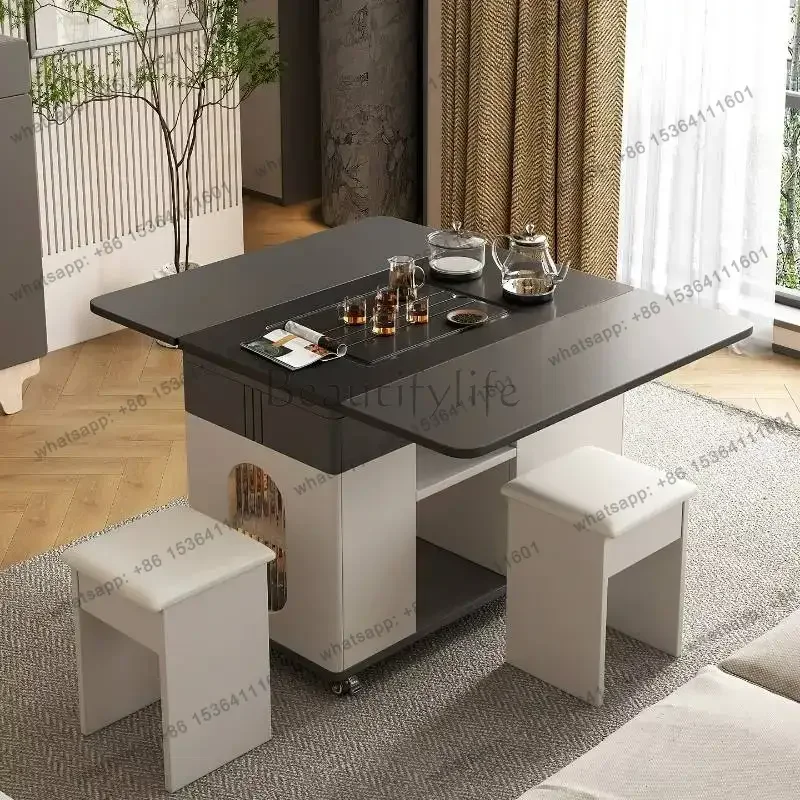 LSDesign Classy Coffee Tables Walnut Hidden Classic Apartments Lateral Coffee Tables Living Room Center Tavolino Salotto Furnitu