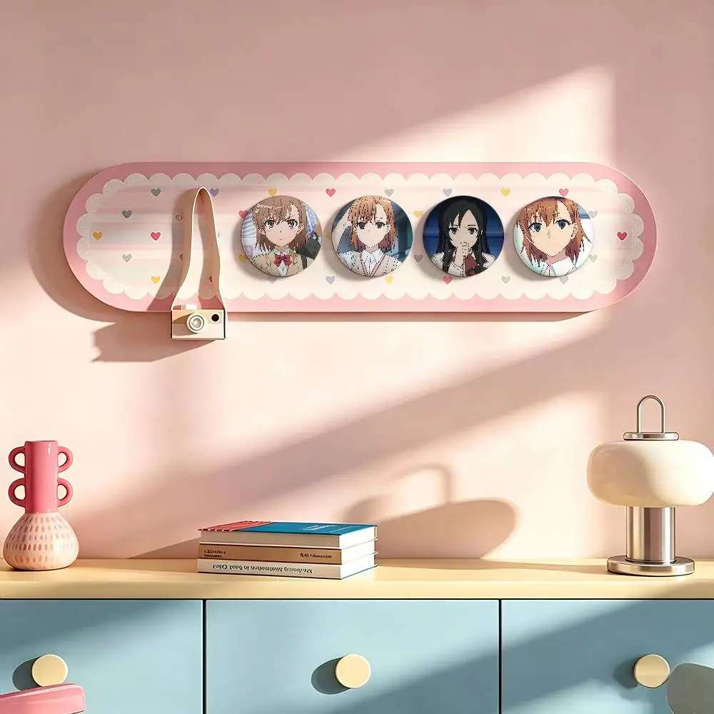 A Certain Scientific Railgun Badges Button Round Creative Pin Brooch Badge Bag Decor Accessories Fans Collect Friends Gifts