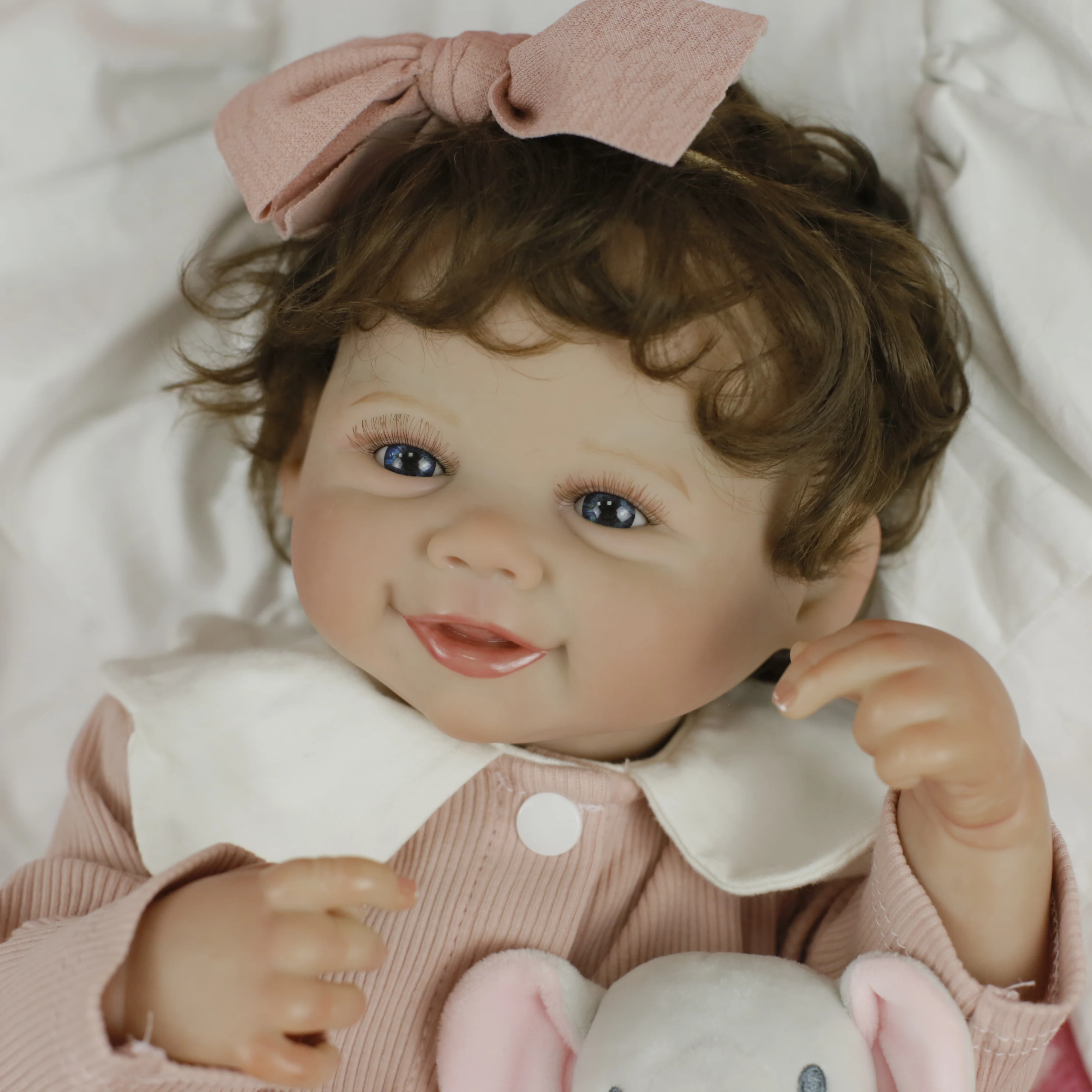 19 inch al klaar herboren pop meisje levensechte 3D huid zichtbare aderen geschilderde huid hoge kwaliteit kunstcollectie pop speelgoed geschenken