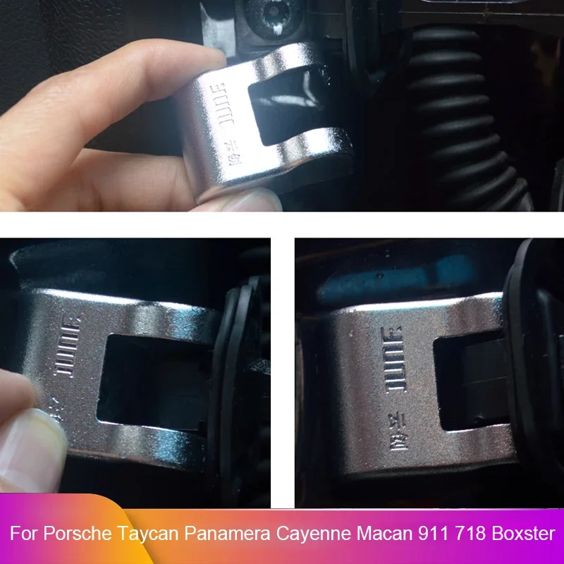 Car Door Limiter Pad Lock Shock Damper Door Check Arm Cover Accessory For Porsche Taycan Panamera Cayenne Macan 911 718 Boxster