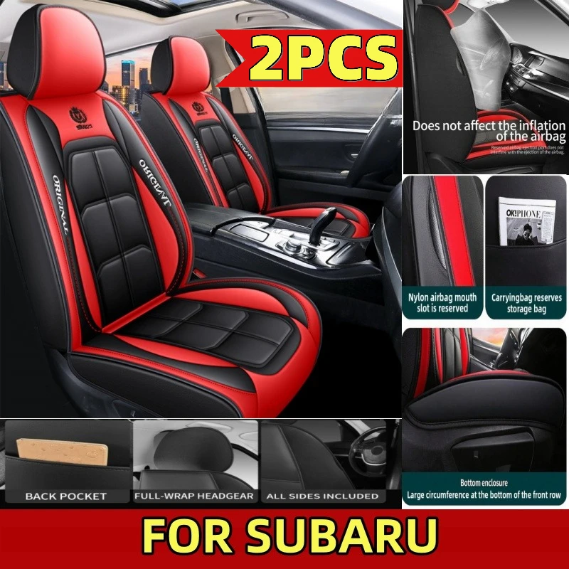 

FOR SUBARU Crosstrek 2016-2025Car seat cover full wrap waterproof artificial leather front two-seater cushion cover four seasons