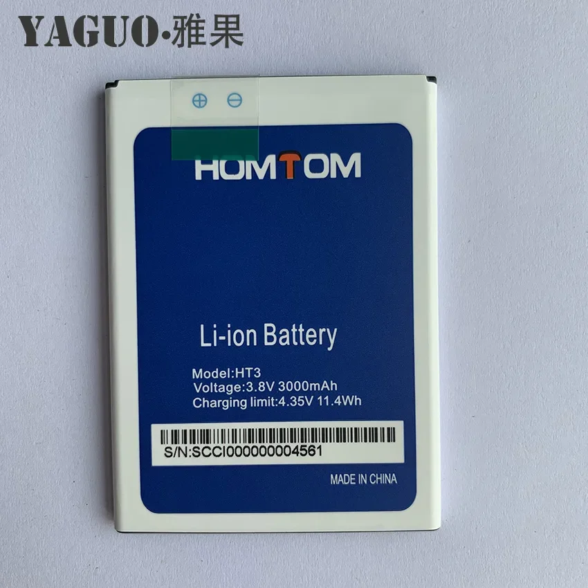 

100% Original Homtom HT3 Battery Replacement 3000mAh Mobile Phone HT 3 Pro Backup For HT3-Pro