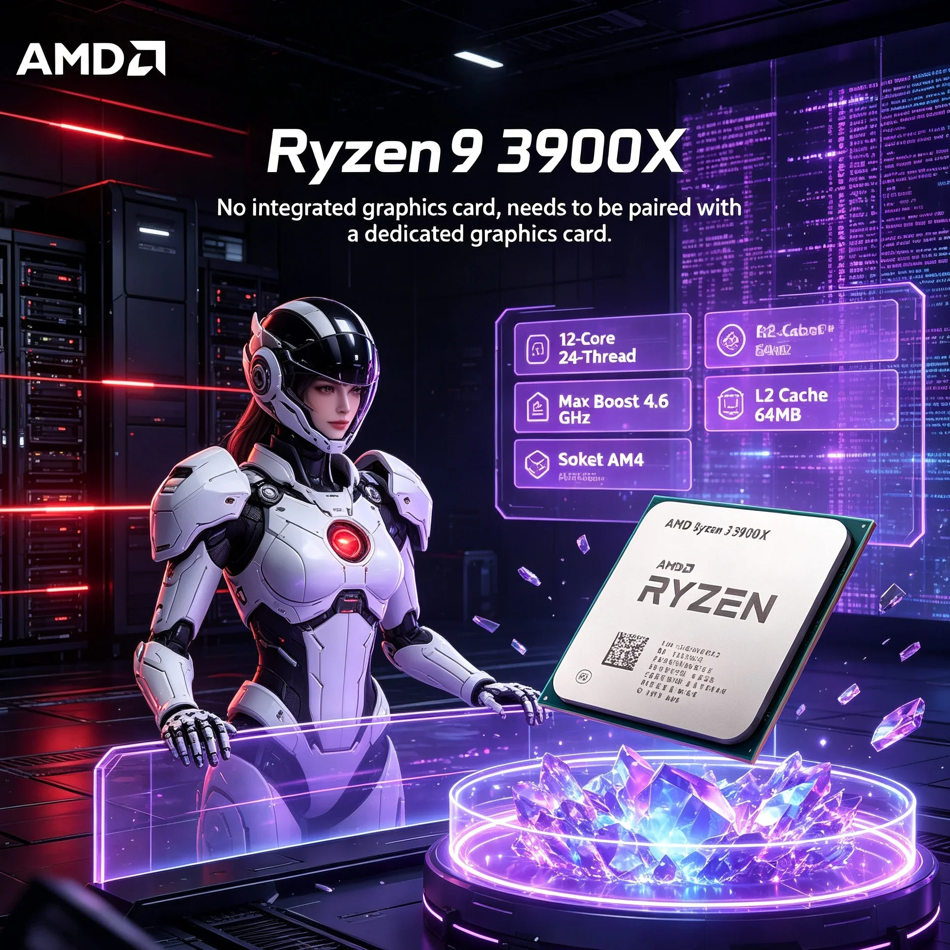 AMD Ryzen 9 3900X 12 Core 24 Thread CPU 3.8GHz 64MB L3 Cache AM4 DDR4 Budget Desktop Processor Video Editing Gaming